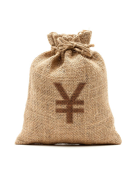 istock Money Bag with Renminbi isolated on white background 181859439