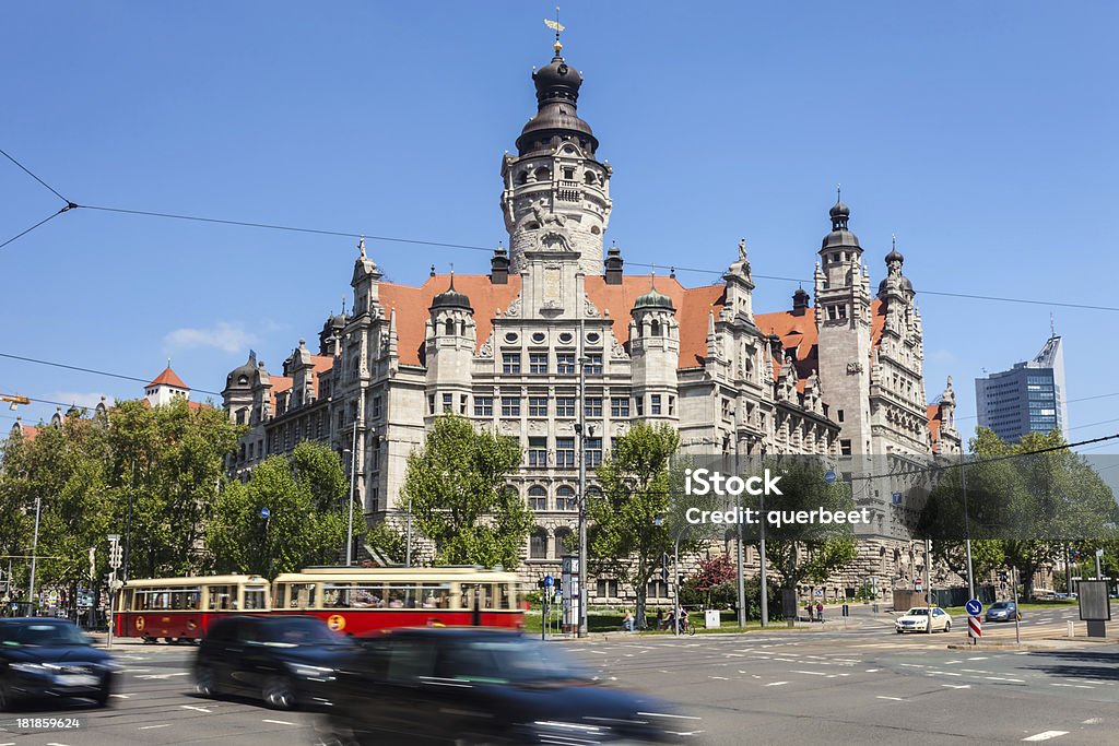 Prefeitura da cidade de Leipzig, Alemanha - Foto de stock de Leipzig royalty-free