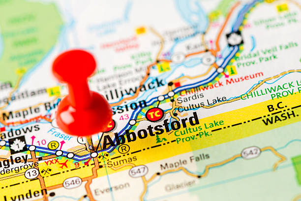 istock US capital cities on map series: Abbotsford, BC 181859828