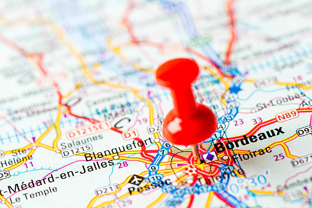 istock Europe cities on map series: Bordeaux 181859875