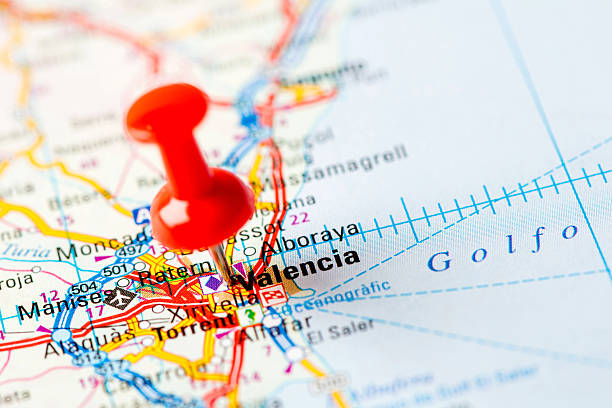 istock Europe cities on map series: Valencia 181860135