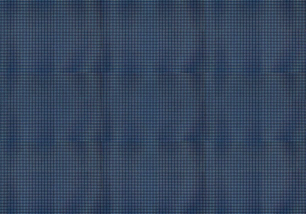 sfondo digitale schermo led - led pattern in a row blue foto e immagini stock