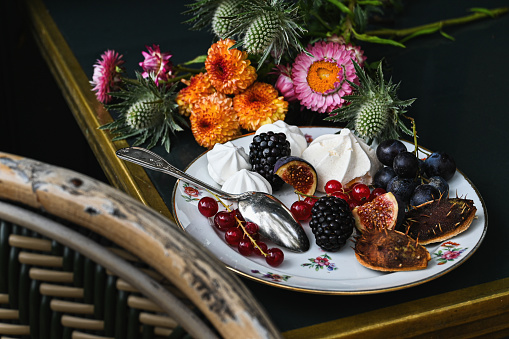 Close-up of fresh and multi-coloured organic fruits.