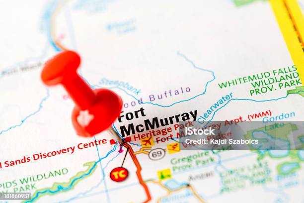 Us Capital Cities On Map Series Fort Mcmurray Ab Stock Photo - Download Image Now - Alberta, Map, Fort McMurray