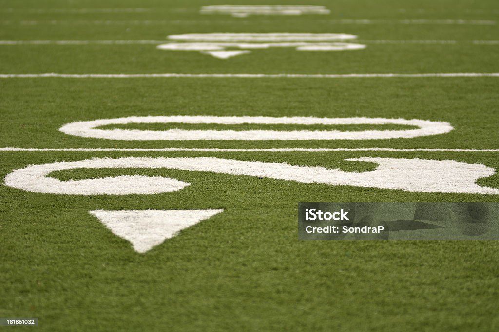 Zwanzig Yard Line - Lizenzfrei Amerikanischer Football Stock-Foto