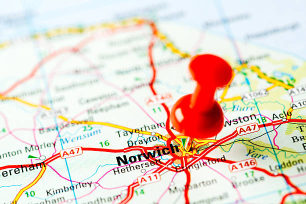 istock Europe cities on map series: Norwich 181861376