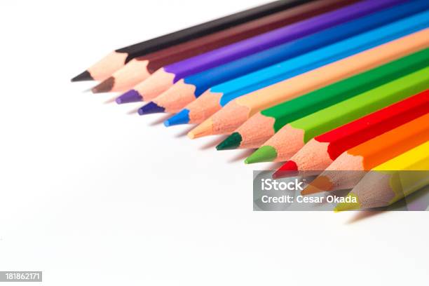 Colored Pencils Stock Photo - Download Image Now - Beige, Blue, Brown