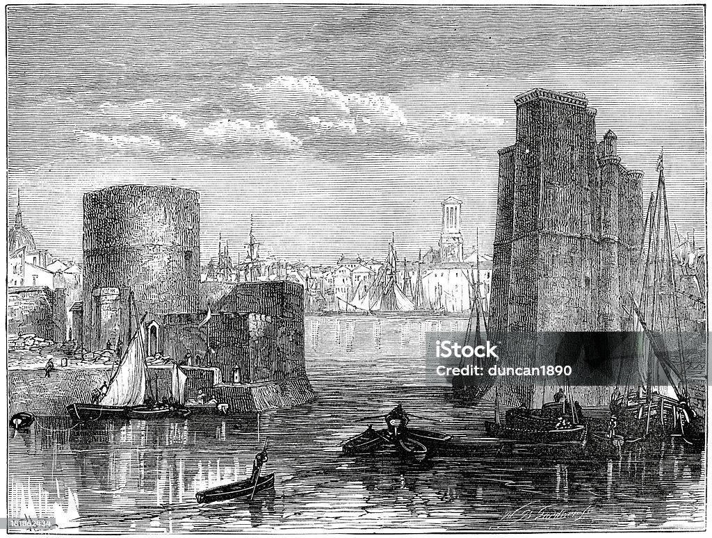 La Rochelle - Ilustración de stock de Anticuado libre de derechos