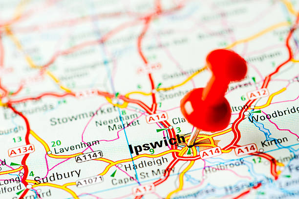 istock Europe cities on map series: Ipswich 181862761