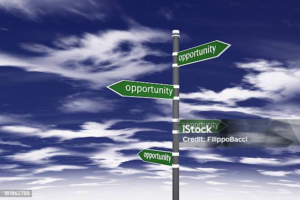 Opportunity Stock Photo - Download Image Now - Arrow Symbol, Blue, Business