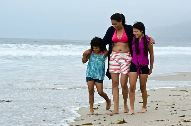 istock Family Walking on Beach 181862810