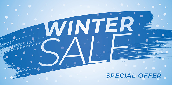 Winter Sale design for advertising, banners, leaflets and flyers. Stock illustration