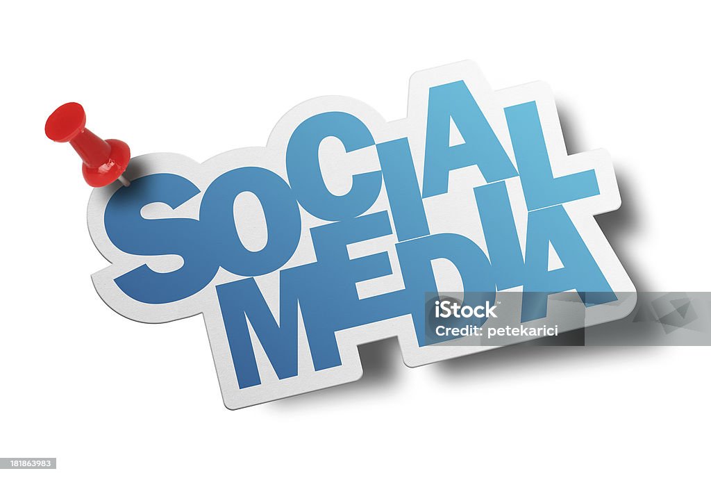 Mídias sociais, discurso de pensamento - Foto de stock de Balão - Símbolo Ortográfico royalty-free