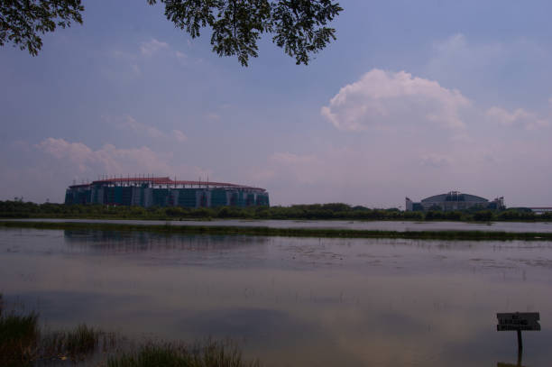 landscape of the gelora bung tomo stadium building in surabaya - fifa world championship zdjęcia i obrazy z banku zdjęć