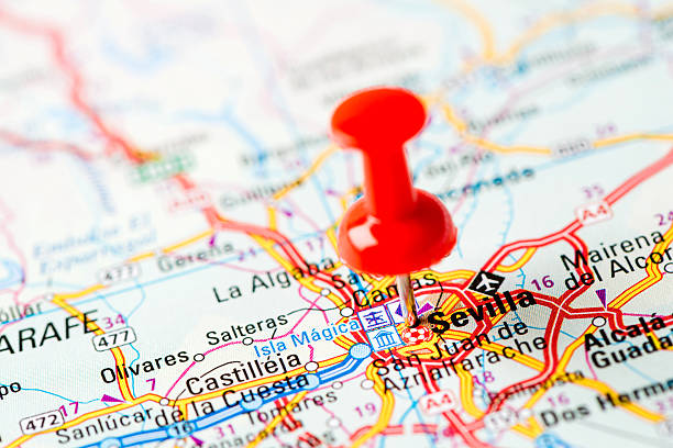 istock Europe cities on map series: Sevilla 181864139