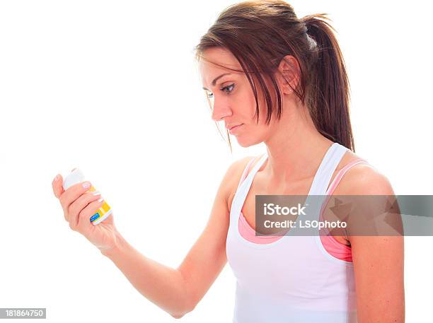 Woman Read Med Indication Stock Photo - Download Image Now - Instructions, Medicine, Reading