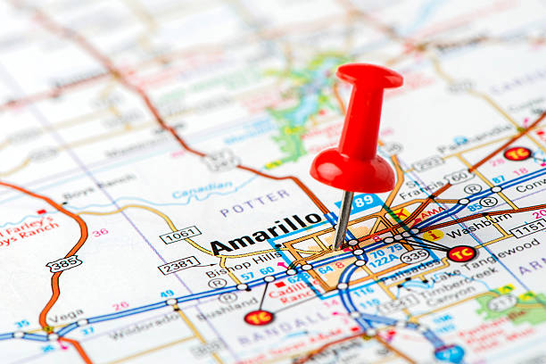 istock US capital cities on map series: Amarillo, Texas 181864944