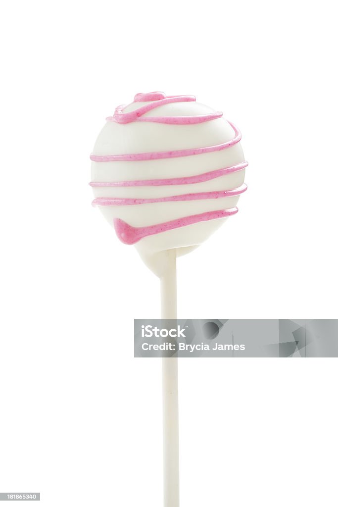 Cake Pop chapado en Chocolate blanco y Swirled con rosa - Foto de stock de Cake pop libre de derechos