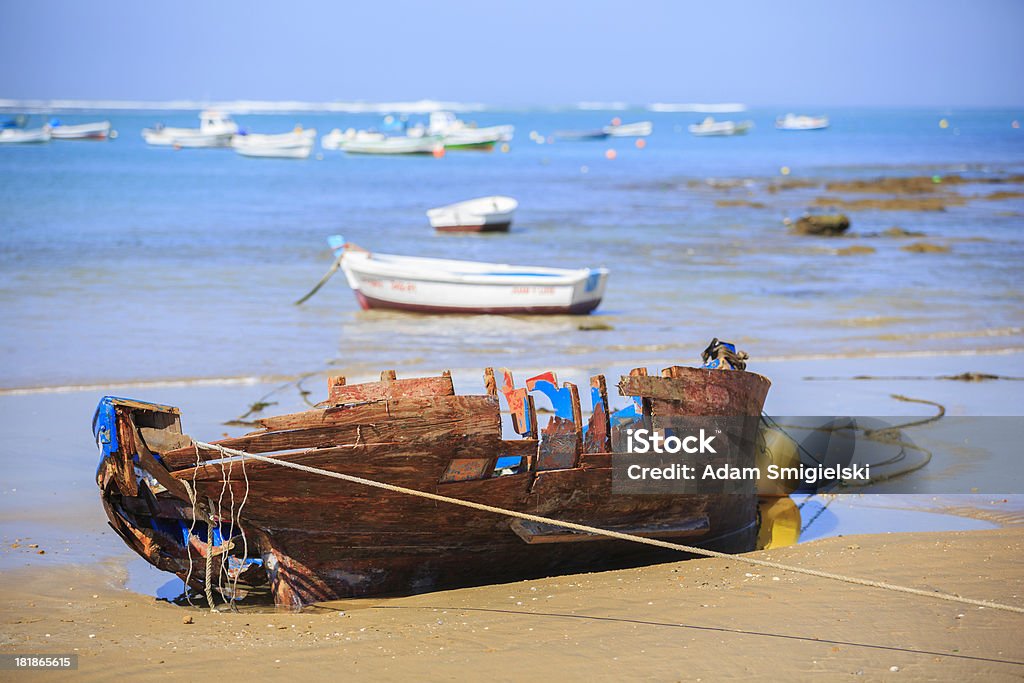 Barcos en la playa - Foto de stock de Abundancia libre de derechos