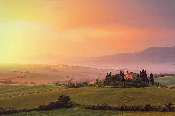 Photo of Farm in Tuscany at dawn
