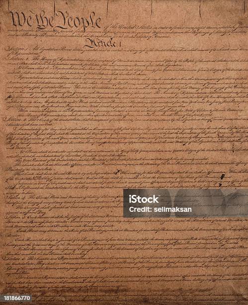 Verfassung Dokument Usa Stockfoto und mehr Bilder von Präambel zur amerikanischen Verfassung - Präambel zur amerikanischen Verfassung, 4. Juli, Altertümlich