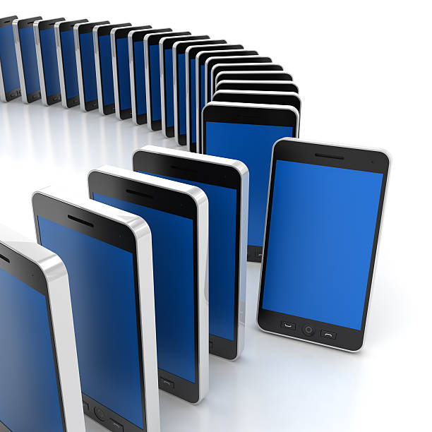 istock Group of smartphones with one standing out 181867629