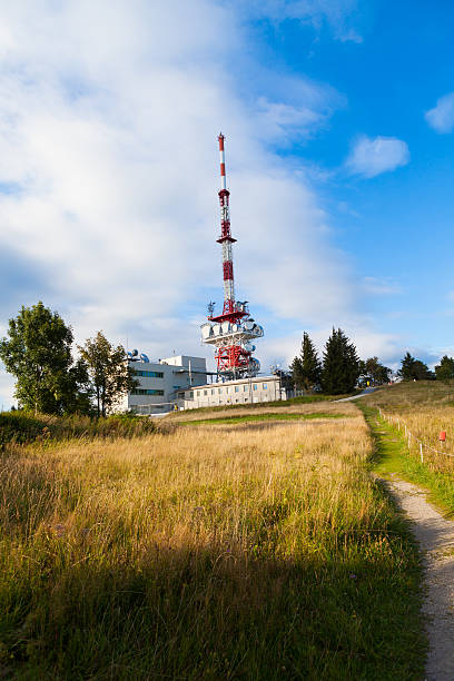 transmitter transmitter in austria gaisberg stock pictures, royalty-free photos & images