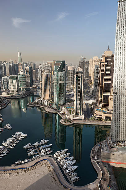 istock Dubai marina skyline on early morning 181867939