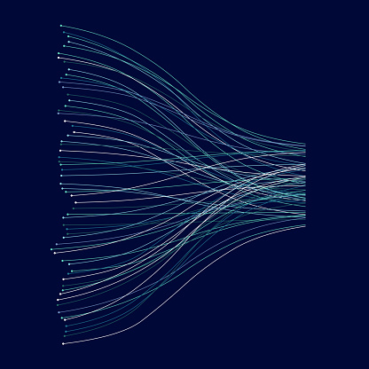 Data traffic in fibers joining together