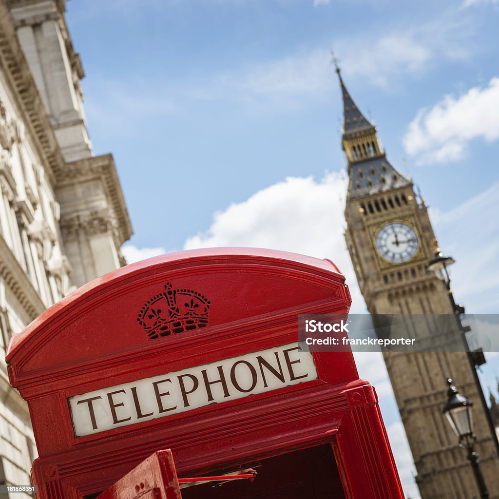 Big Ben tower in cabina telefonica - Foto stock royalty-free di Ambientazione esterna