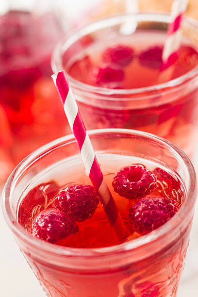 Rasberry Punch as Fresh Summer Drink
