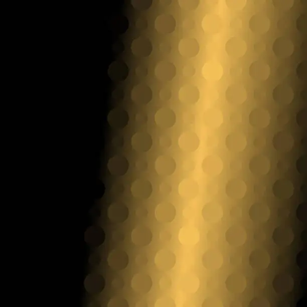 Vector illustration of Abstract gold bokeh background with gradient transition.