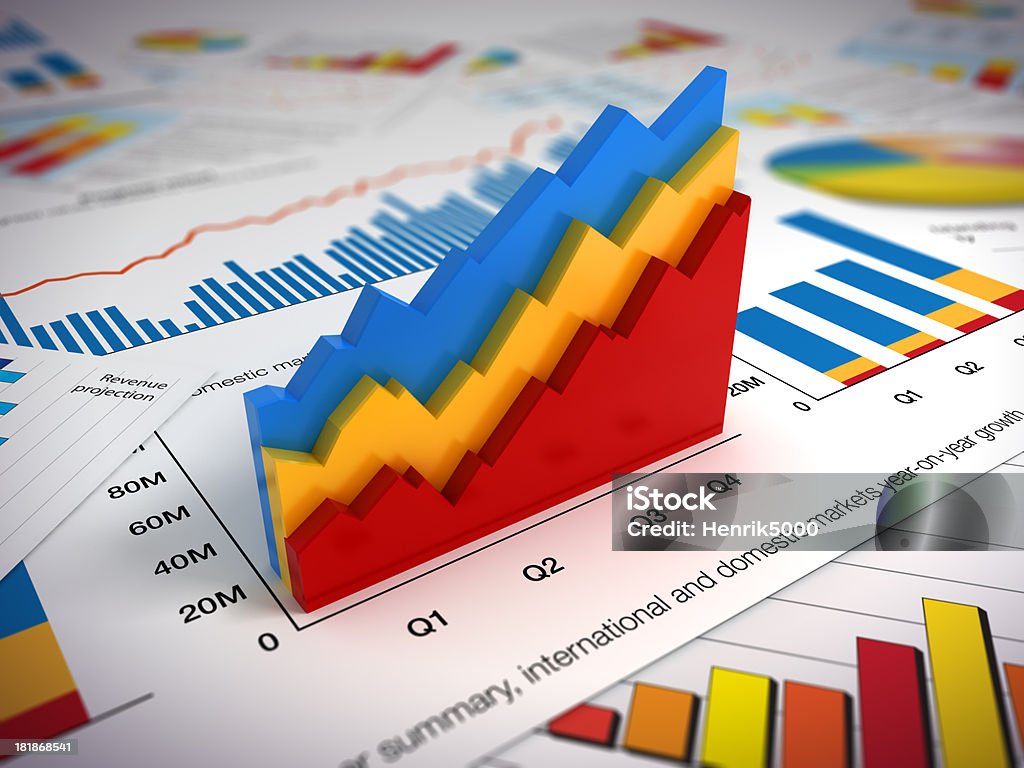 Gráficos y tablas - Foto de stock de Ahorros libre de derechos