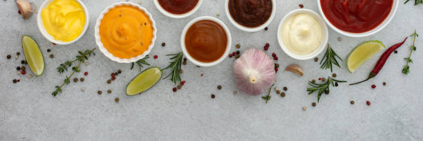 istock Different types of sauces in bowls 1818687123