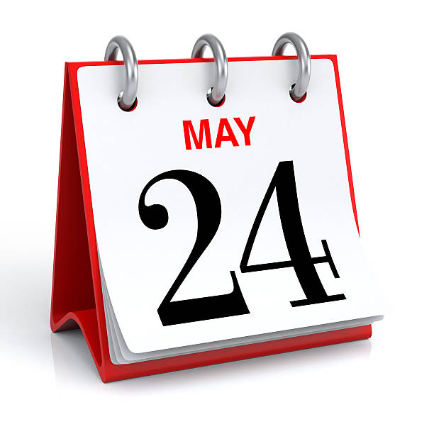 May Calendar 3D rendering may 24 calendar stock pictures, royalty-free photos & images