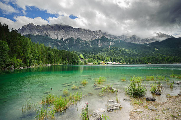 istock Beautiful Lake View to Eibsee and Zugspitze 181869015