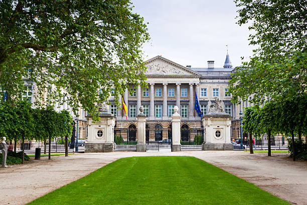 Belgian Parliament, Brussels. stock photo