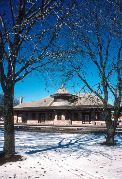 istock Trains in Snow - Kirkwood Station Vertical - 2004 1818692029