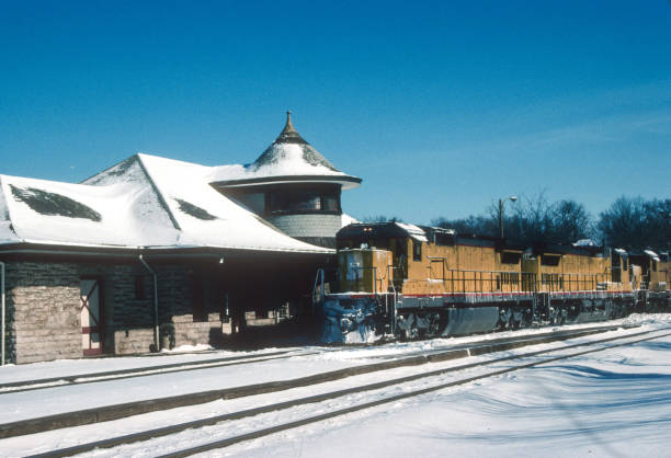 Trains in Snow - Train & Station - 1994