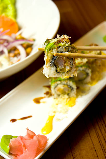 istock Macro Asian Sushi Meal With Chopsticks 181869732