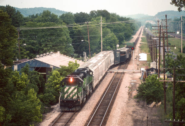 istock Trains - Train Enters Siding - 1997 1818698236
