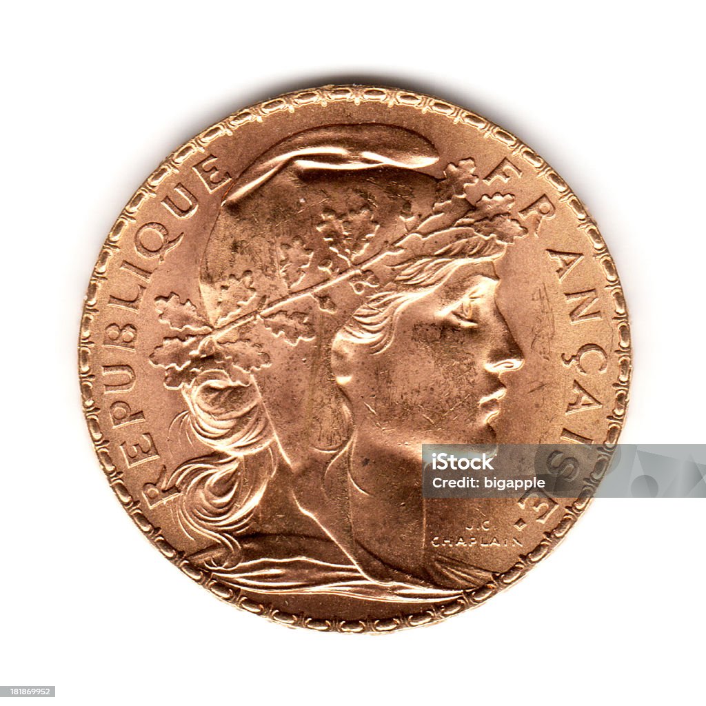 Pièce de 20 Francs français Gold 1909 - Photo de Antiquités libre de droits