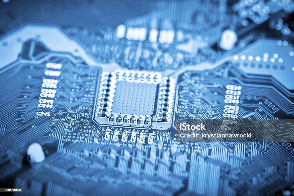 Computer Circuit Board Computer Circuit BoardMore in Blue Stock Photo