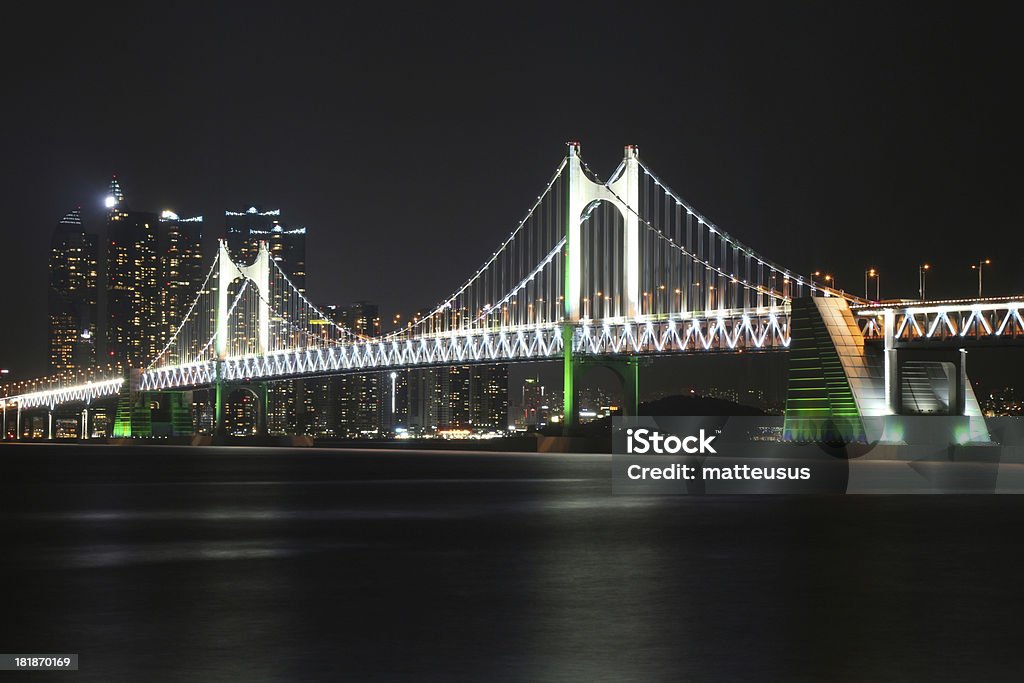 Busan Gwangan puente, Corea del Sur - Foto de stock de Aire libre libre de derechos