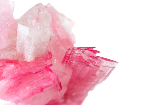 istock natural rubellite (pink tourmaline) mineral cristals on white background 1818707885