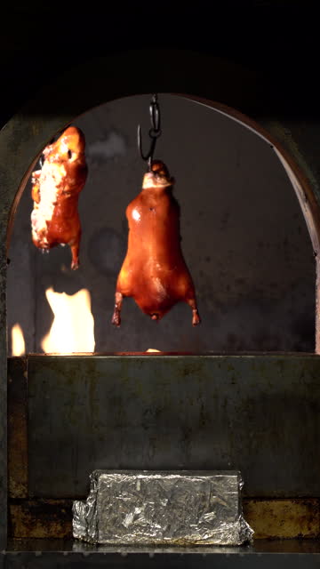 Peking Roast Duck in Stone Oven