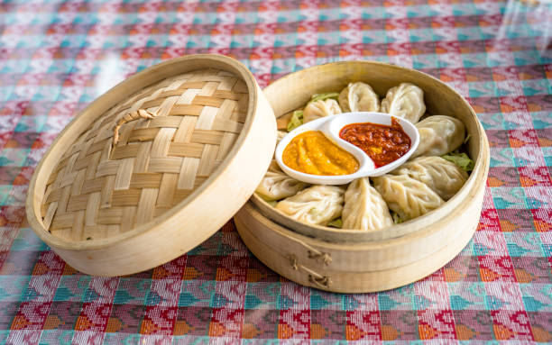 istock Closeup view of Chinese dumpling 1818716975