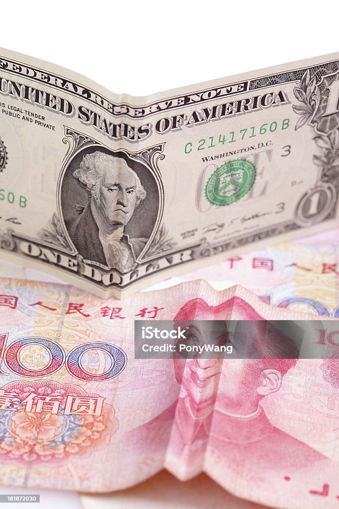 Dinero concepto de negocios para china y Estados Unidos - Foto de stock de Actividades bancarias libre de derechos