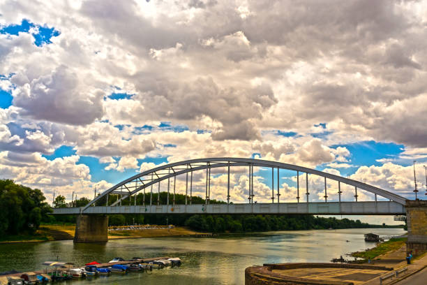 istock Tisza river bridge and clouds in Szeged 1818720711