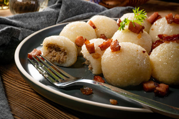 istock Meat stuffed potato dumplings. 1818721287